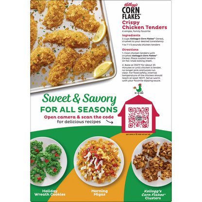 Kellogg's Corn Flakes Original Breakfast Cereal Box, 9.6 oz