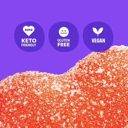 Shameless Snacks - Low Calorie Snacks, Low Carb Keto Gummies (Gluten Free) - 1 Pack OMG Peach