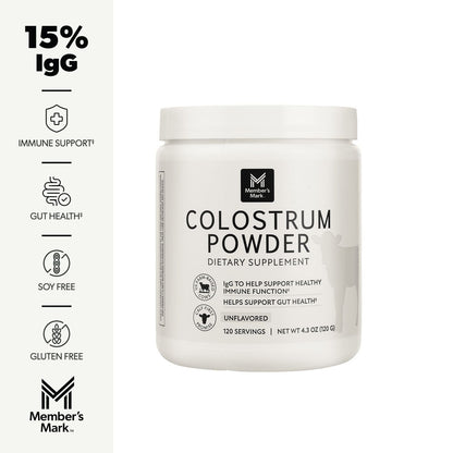 Member's Mark Colostrum Powder, Unflavored, 120 g.