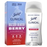 Secret Antiperspirant Deodorant for Women, Clinical Strength 100HR Hyaluronic Acid, Invisible Solid, Paige Bueckers Buzzer Beater Berry, 2.6 oz
