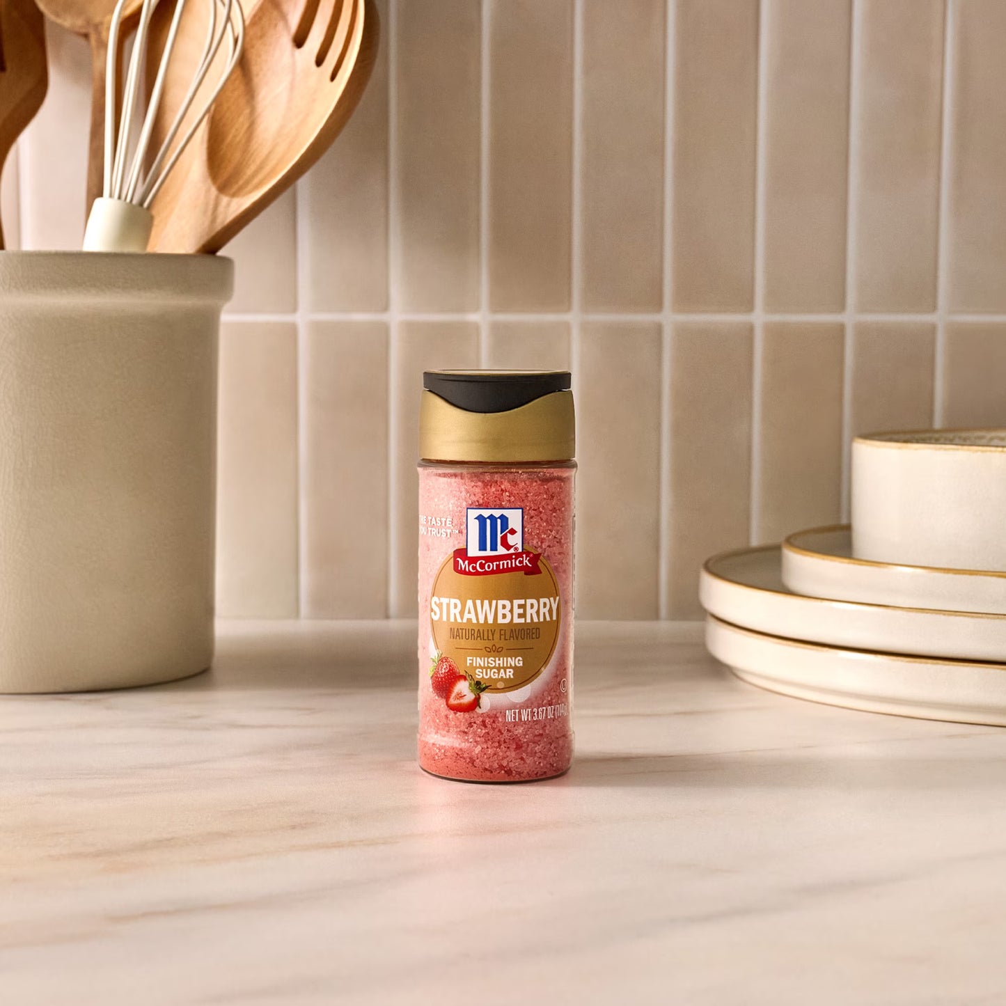 McCormick Strawberry Finishing Sugar, 3.67 oz Bottle