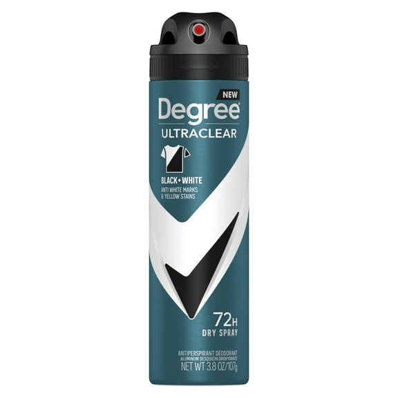 Degree Men Antiperspirant Deodorant Dry Spray 72 Hour Sweat & Odor Protection Black+White, 3.8 oz