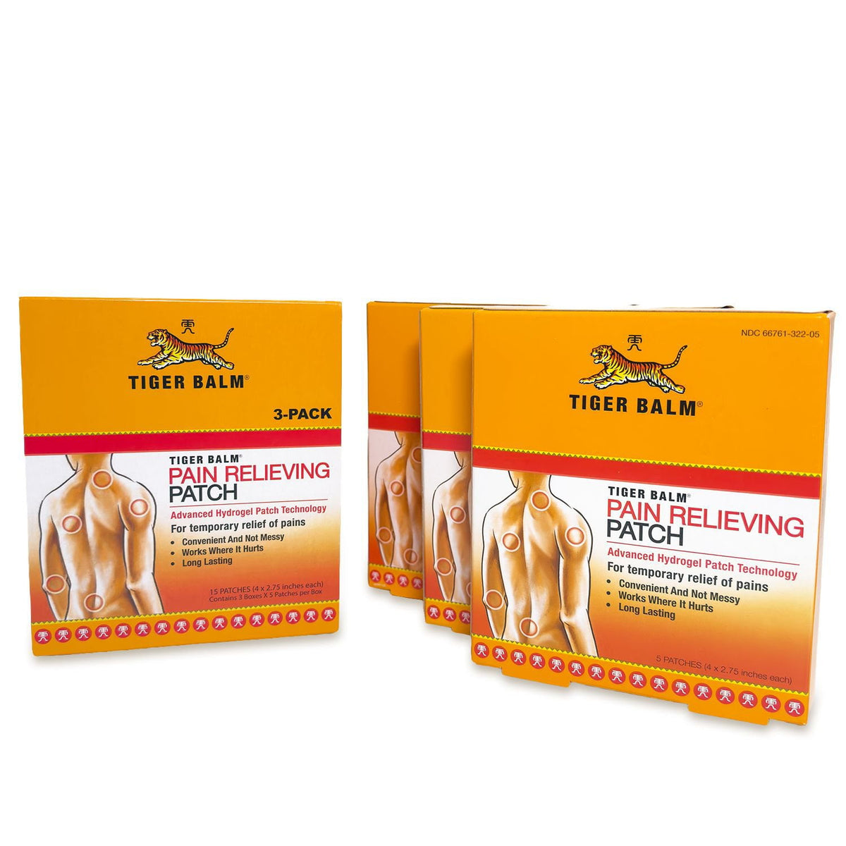 Tiger Balm Pain Relieving Patch, 15 ct.