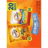 Goldfish Dynamic Duo Colors Crackers, Cheddar & Flavor Blasted Xtra Cheddar Snack Pack, 0.9 oz, 20-Count Variety Pack Box