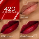 L'Oreal Paris Hyaluron Tint Lip Stain, 420 Le Rouge Paris, 0.16 fl oz
