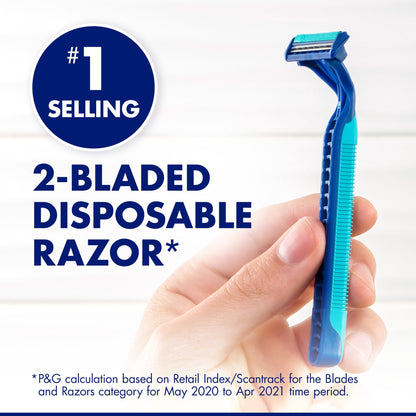 Gillette Sensor2 Plus Pivot Men's Disposable Manual Razor, 21 Razors, Blue