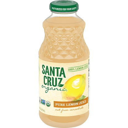 (2 pack) Santa Cruz Organic 100% Pure Lemon Juice, 16 Fluid Ounces