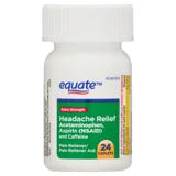 Equate Extra Strength Headache Relief Caplets with Acetaminophen, Aspirin, and Caffeine, 24 Count