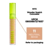 NYX Professional Makeup Wonder Snatch Matte Concealer, Full Coverage Under Eye Concealer, Natural Beige, 0.10 fl oz