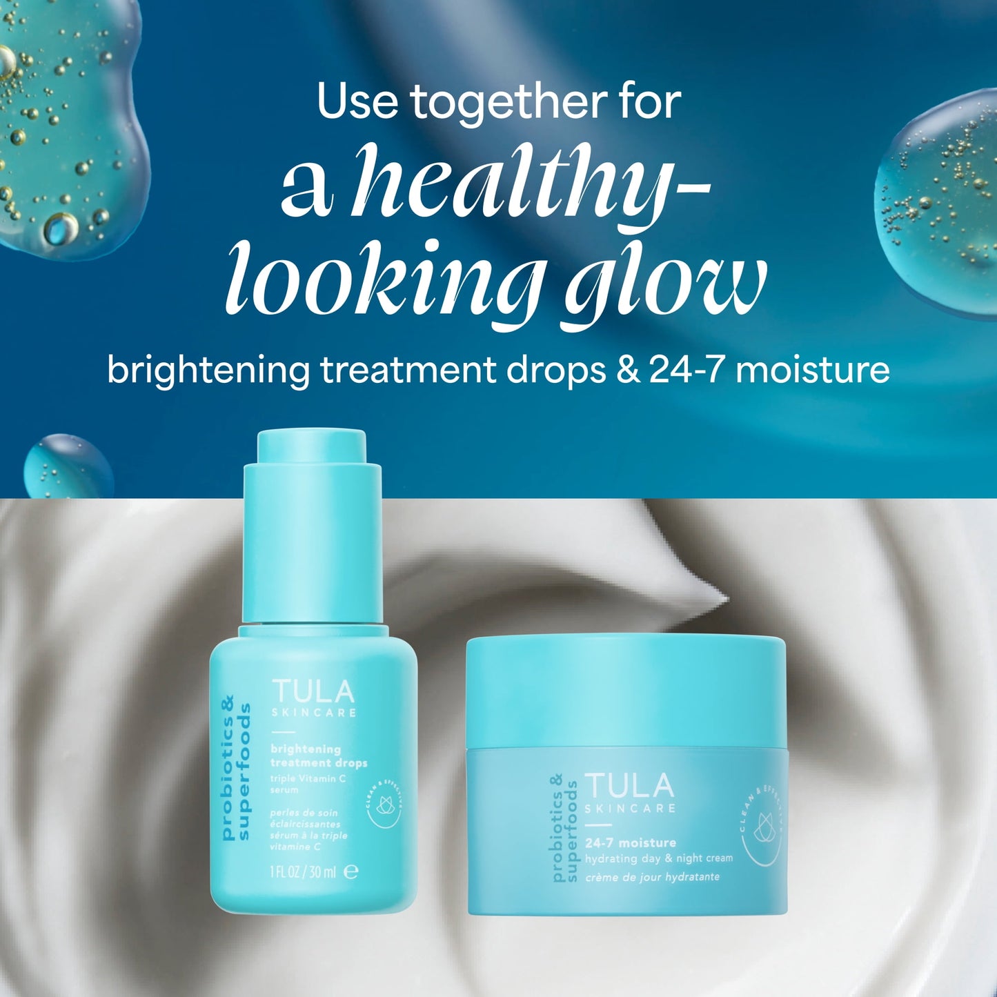 TULA Skin Care Brightening Treatment Drops Triple Vitamin C Serum, 1 fl oz