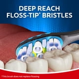 Colgate 360 Floss-Tip Toothbrush Pack, Medium Adult Toothbrushes, 2 Pack