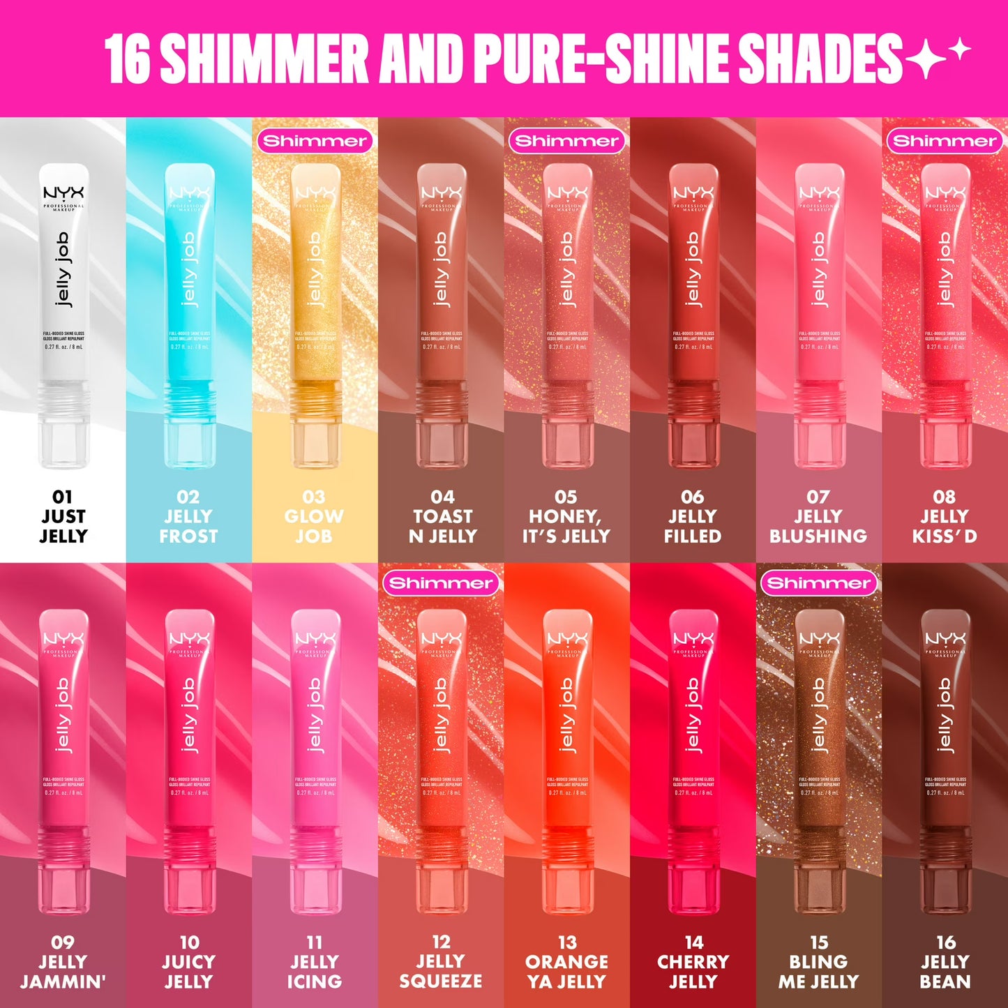 NYX Professional Makeup Jelly Job Lip Gloss, Cherry Jelly 14