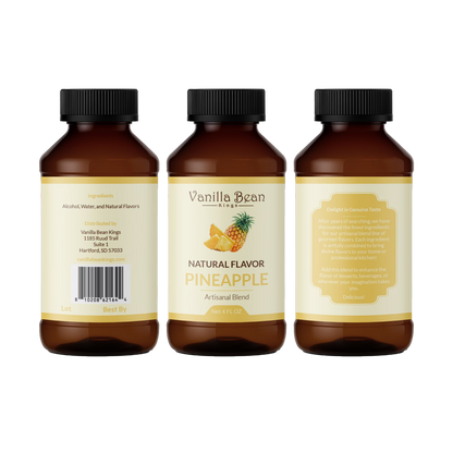 Natural Pineapple Extract for Baking and Flavoring - 4 OZ - Natural Flavors for Baked Goods, Desserts, & Cooking