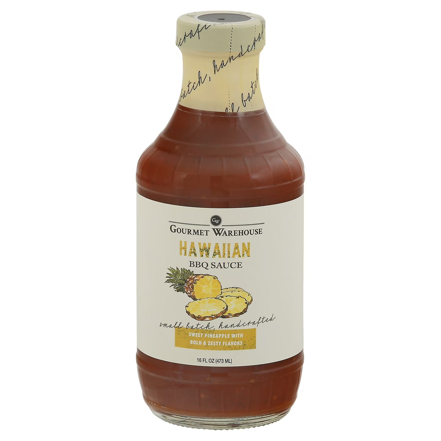 Gourmet Warehouse Hawaiian BBQ Sauce, 16 oz – Tropical Pineapple Flavor