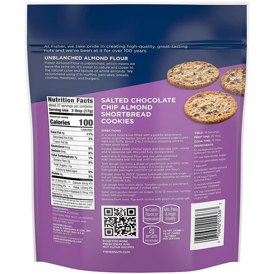 Fisher Chef's Naturals Gluten Free, No Preservatives, Non-GMO Almond Flour, 16 oz Bag