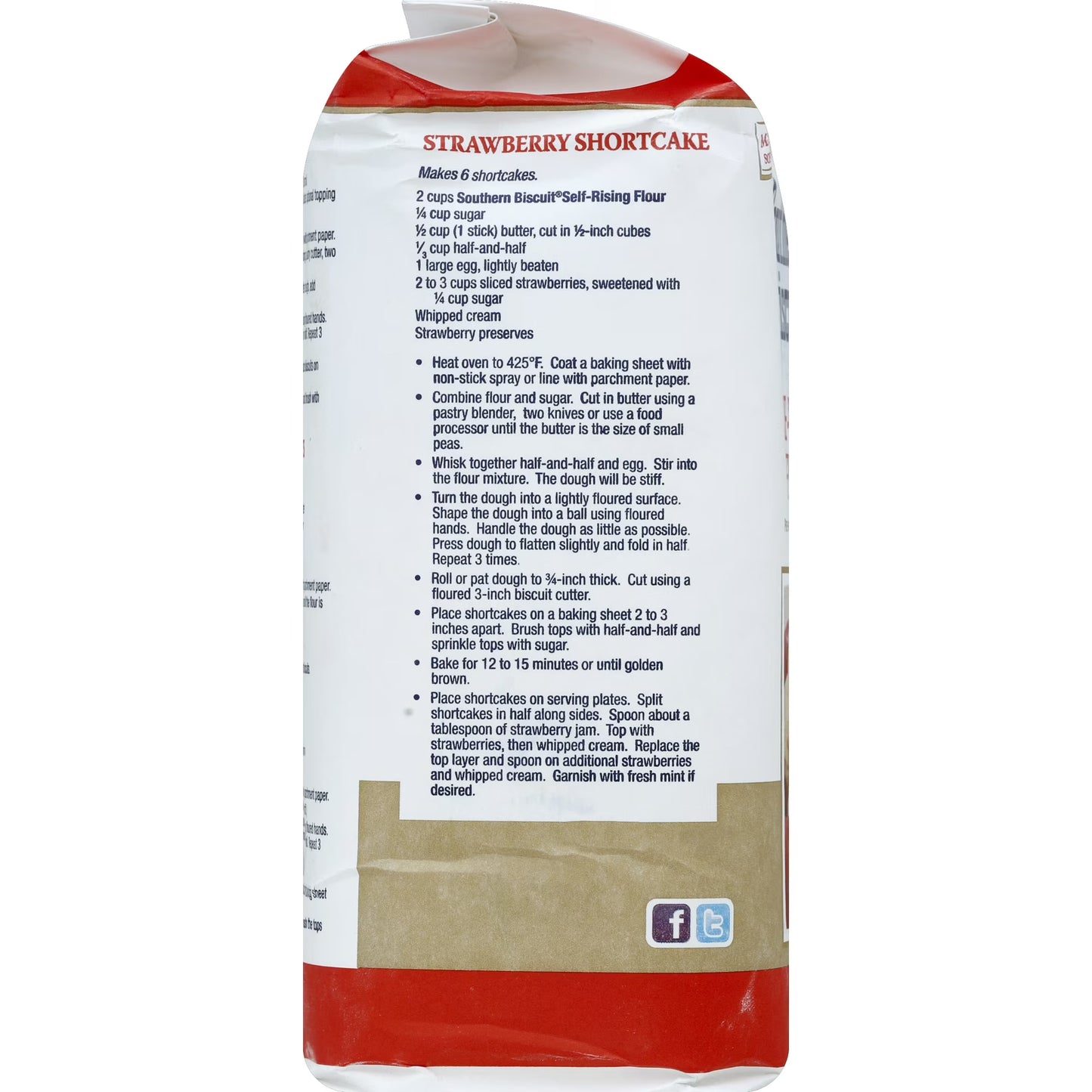 (4 pack) Southern Biscuit Self-Rising Flour, 100% Soft Wheat, 80 oz Bag