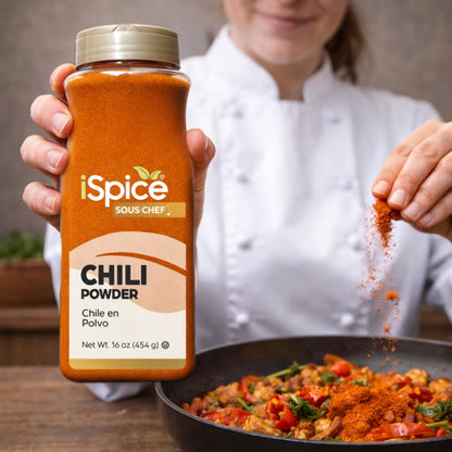 iSpice | Chili Powder | 16 oz | Gourmet Spice | Bulk Size | Kosher