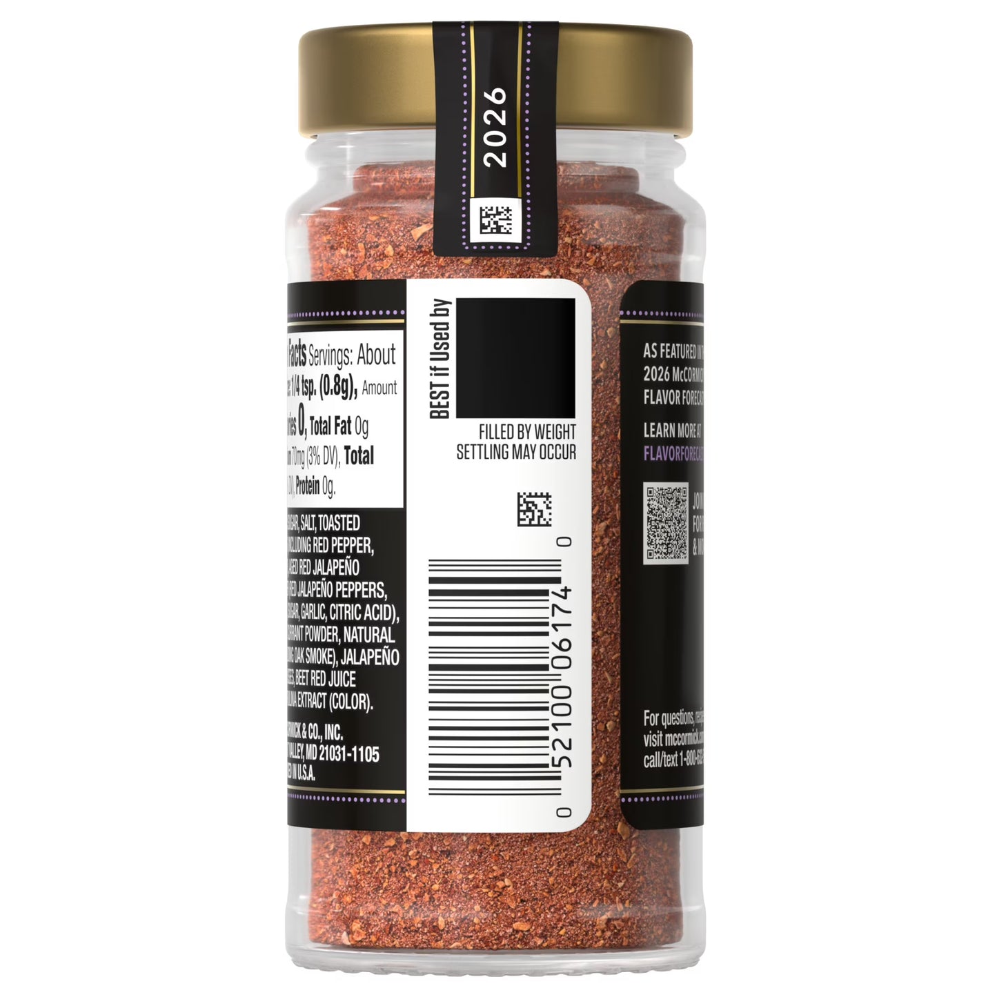 McCormick Sweet & Smoky Black Currant Seasoning, 2.62 oz Bottle