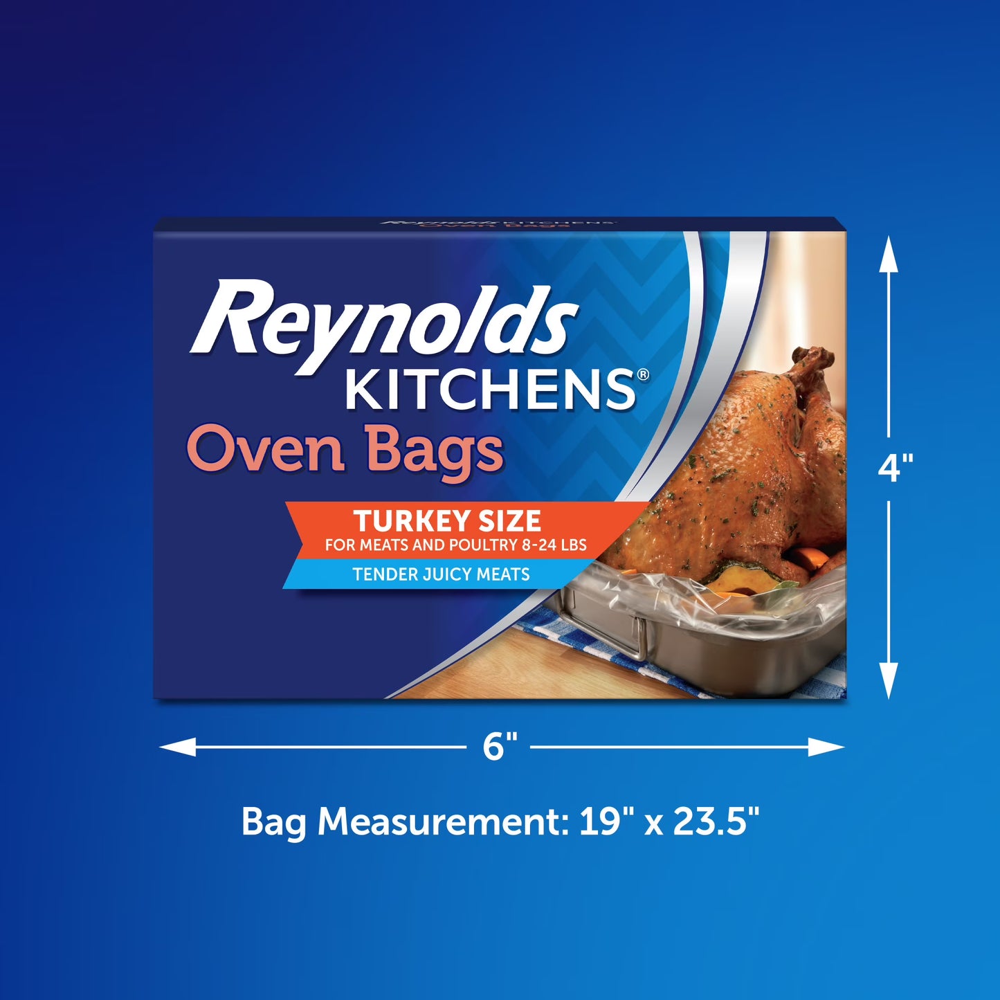 Reynolds Kitchens Turkey Size Oven Bags, Holds Up to 24 pounds, 2 Count