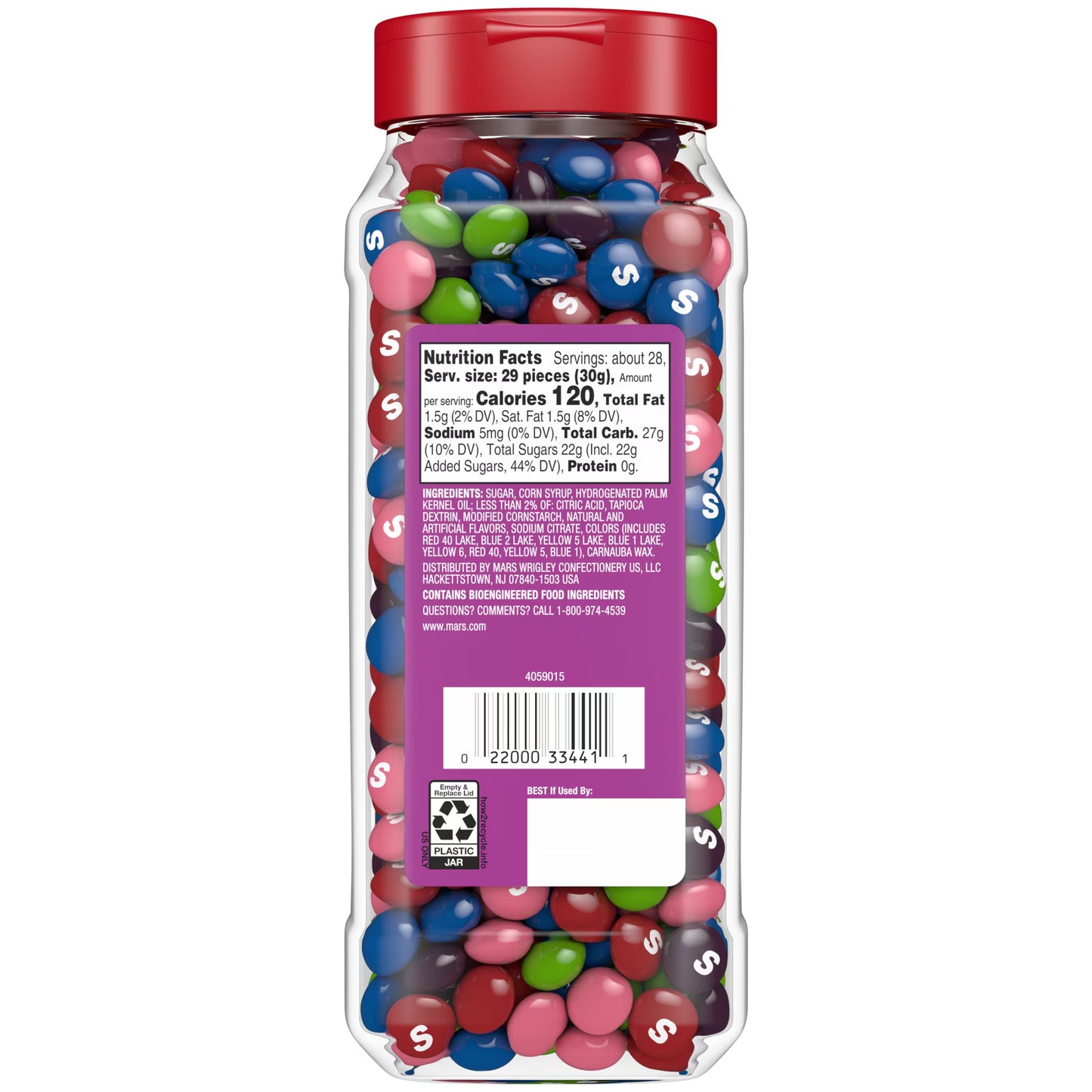 Skittles Wild Berry Chewy Candy - 30 oz Bulk Jar