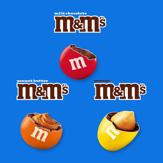 M&M's Milk Chocolate Candy Fun Size Variety pack, Sharing Size - 8.48 oz Bulk Bag