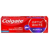 Colgate Optic White Purple Whitening Toothpaste, Mint Paste, 4.2 oz Tube