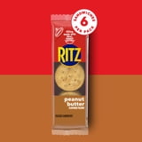 (3 pack) RITZ Peanut Butter Sandwich Crackers, Lunch Snacks, 1.38 oz Snack Pack