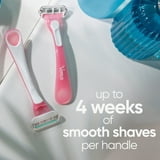 (2 pack) Venus Sensitive Women's 3 Blade Disposable Razor, 3 count, Pink