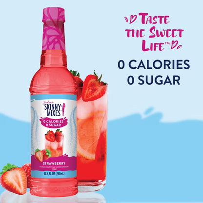Jordan's Skinny Mixes Sugar Free Strawberry Syrup, 25.4 Fl Oz