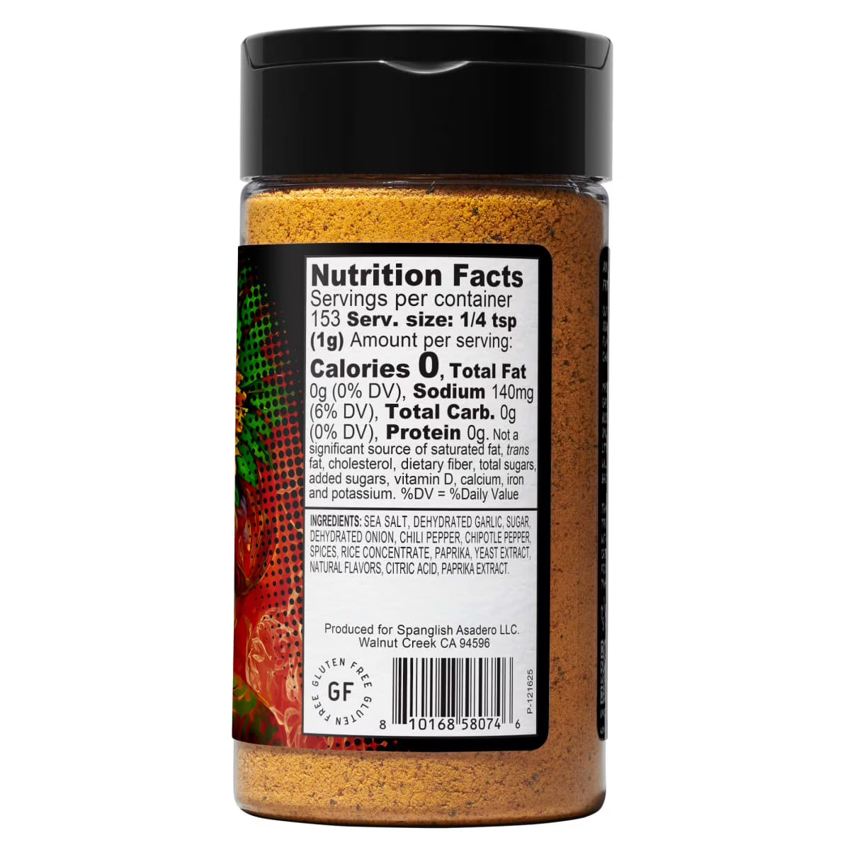 Spanglish Asadero Chipotle Chicken Seasoning Blend with Chipotle, Garlic, and Sea Salt, 5.4 oz