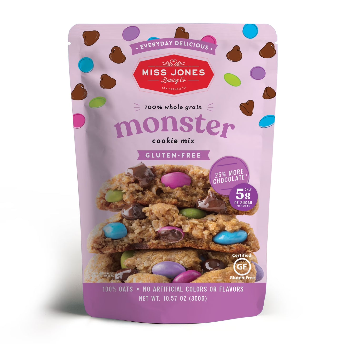 Miss Jones Baking Co. Gluten Free Monster Cookie Mix, 10.57oz
