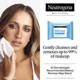 Neutrogena Makeup Remover Face Wipes, Single Facial Cleansing Wipes, 20 Count