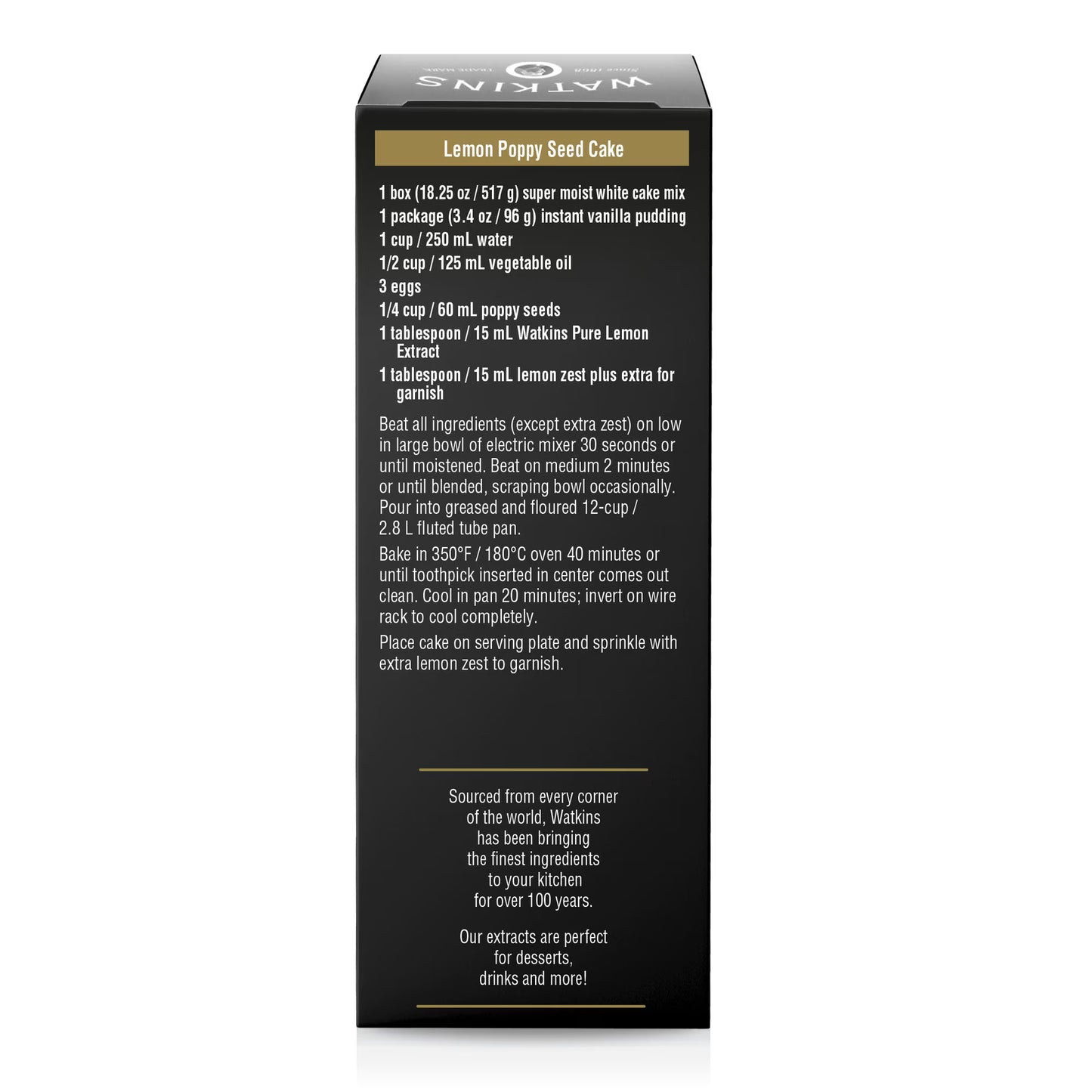 (2 pack) Watkins Pure Lemon Extract, 2 oz (Liquid, Ambient, Container Material: Plastic)