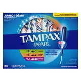 Tampax Pearl Tampons Multipack with LeakGuard Braid, Super/Super Plus/Ultra, 45 Count
