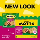 Mott's Soft Baked Apple Filled Bars, Strawberry Flavor Snacks, 5 Count, 6.55 oz