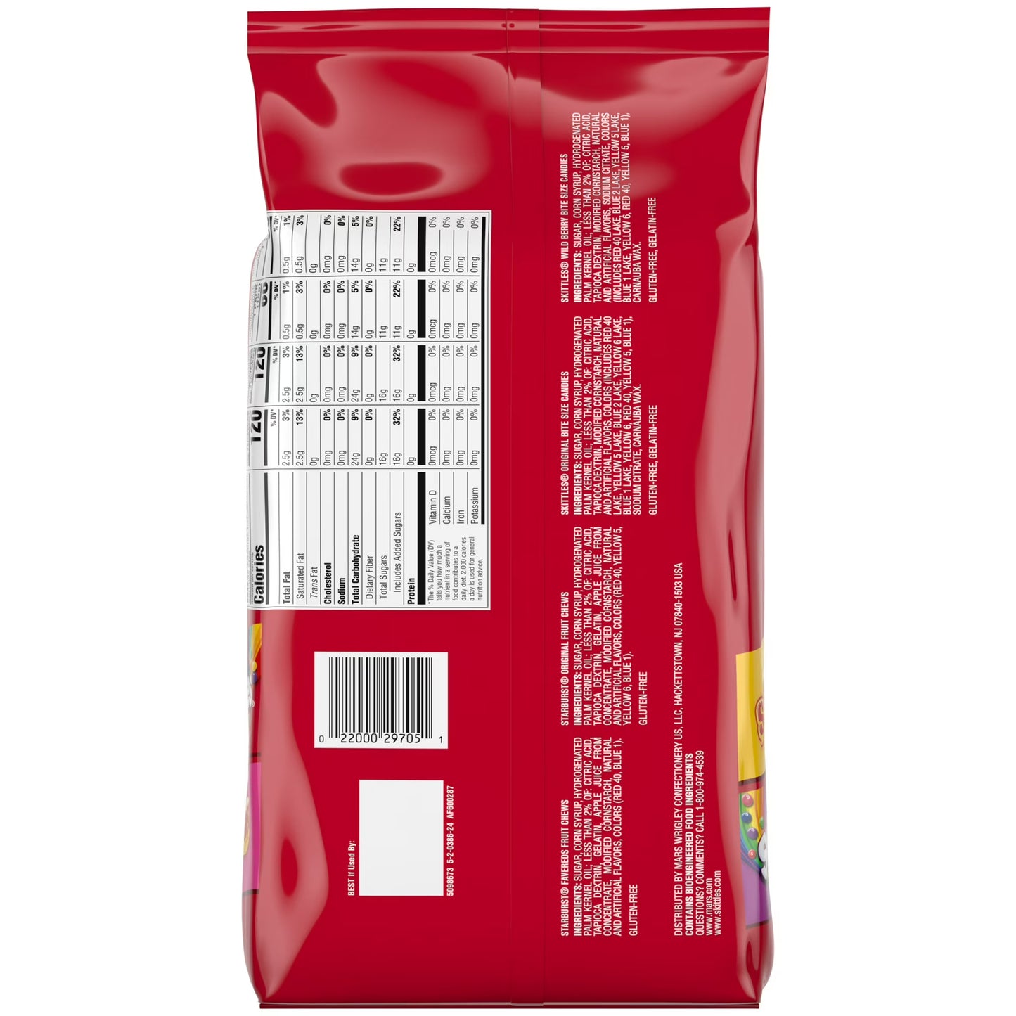 (3 pack) Skittles & Starburst Fun Size Chewy Candy Variety Bag, Party Size - 20.13 oz Bulk Bag