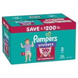 Pampers Cruisers 360 Baby Diapers Size 3, 132 Count (Select for More Options)
