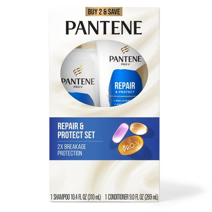 Pantene Pro-V Repair & Protect Shampoo and Conditioner Set, 10.4 fl oz + 9.0 fl oz