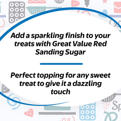 (6 pack) Great Value Purple Sanding Sugar for Desserts, 3.7 oz