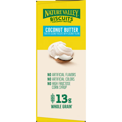 Nature Valley Biscuit Sandwiches, Coconut Butter, Snack Bars, 10 Bars, 13.5 oz