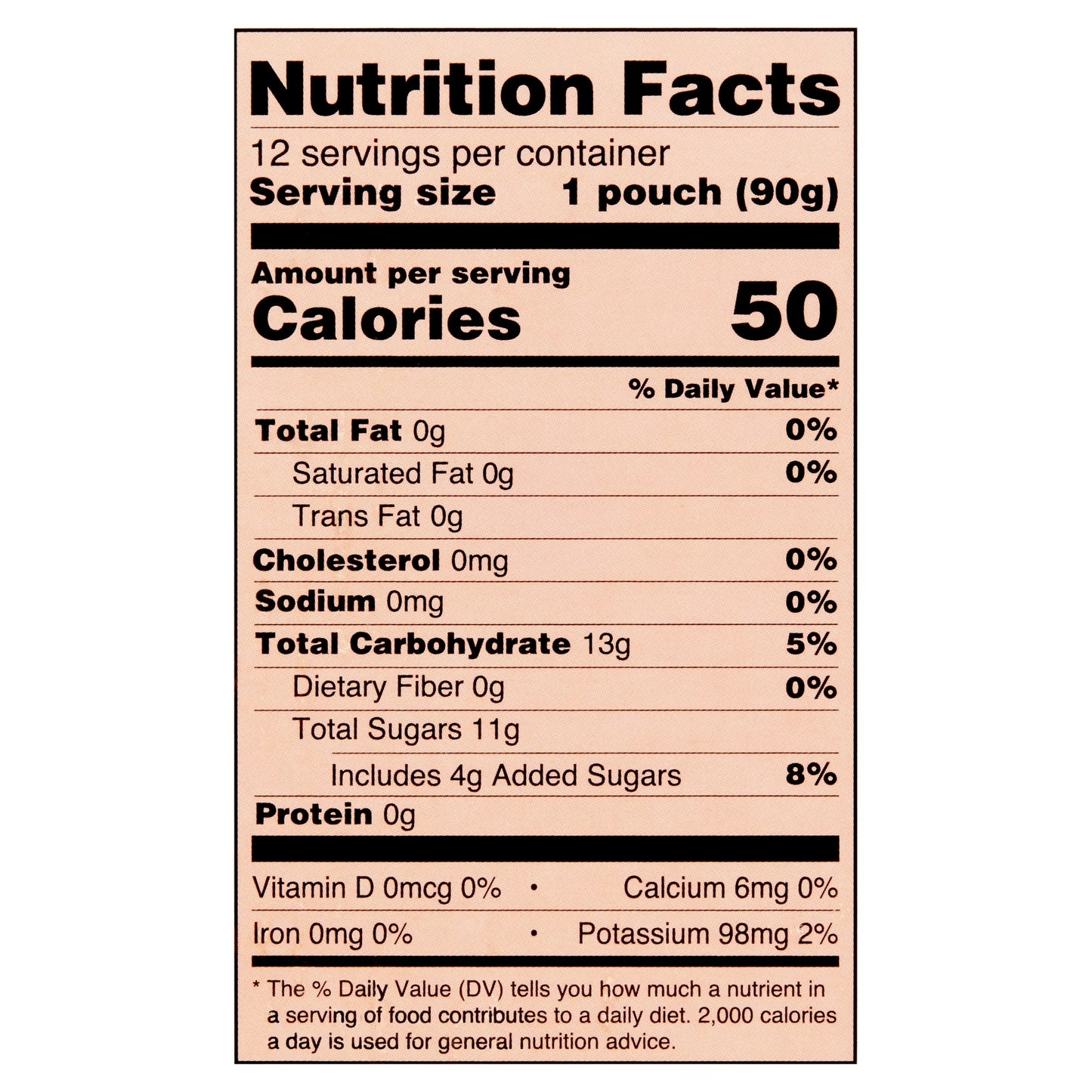 (4 pack) Great Value Cinnamon Applesauce, 3.2 oz, 12 Pouches