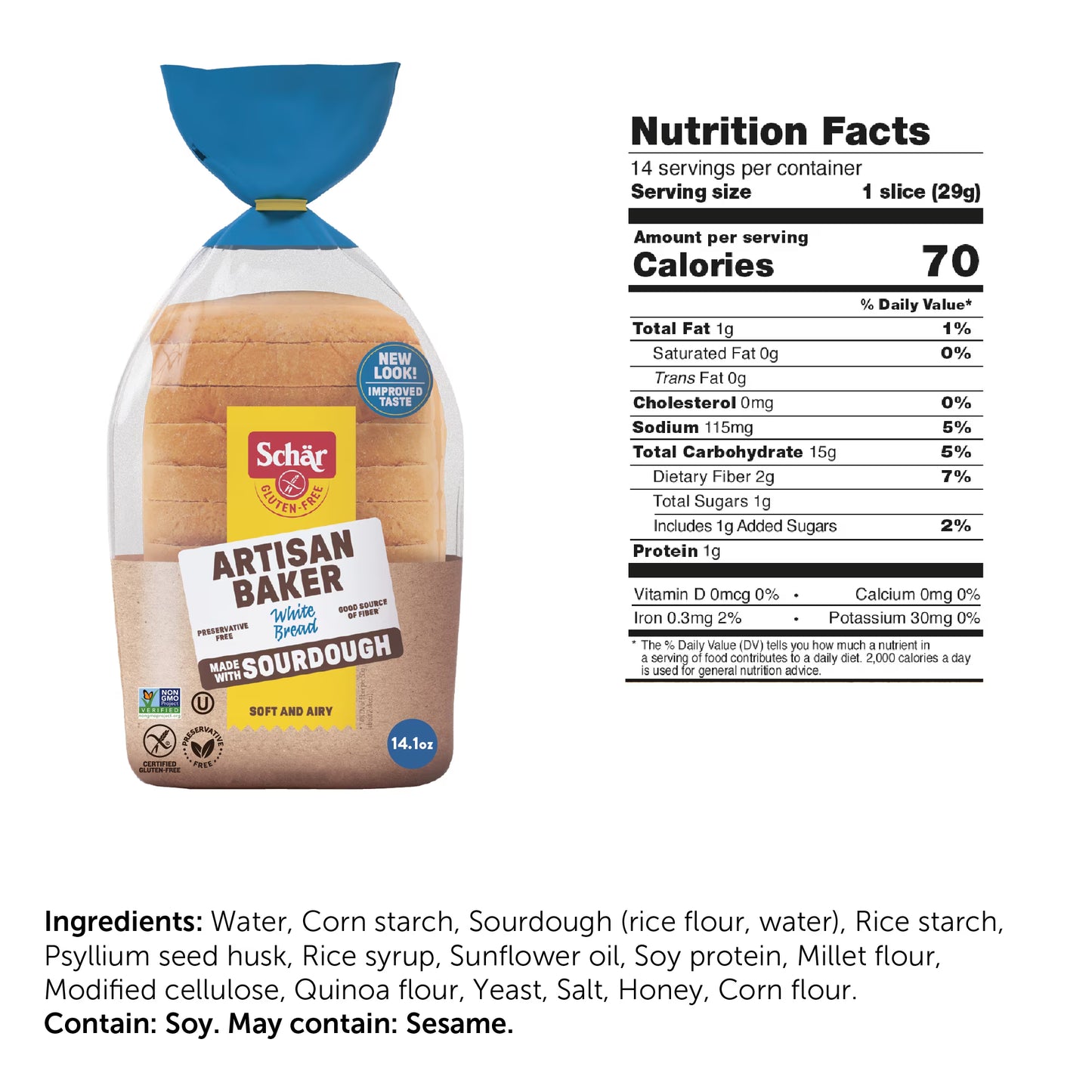 Schar Gluten Free Artisan Baker White Bread