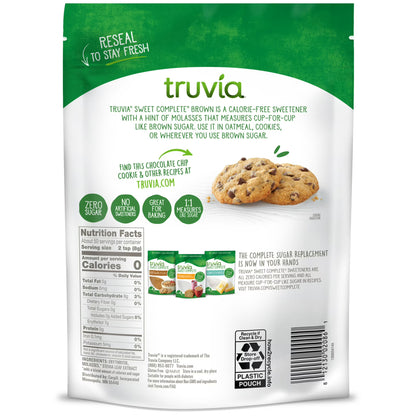 (8 pack) Truvia Sweet Complete Stevia Leaf Brown with a hint of Molasses, 14oz Bag