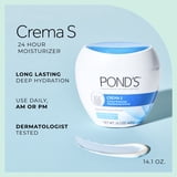 POND’S Crema S, Moisturizing Face Cream for Dry to Very Dry Skin – 14.1 oz