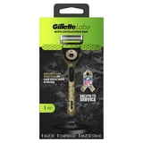 Gillette Labs Manual Razor with Exfoliating Bar Men’s Salute to Service Razor with Stand