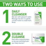 CeraVe Facial Wash Hydrating Cream-to-Foam with Hyaluronic Acid for Normal to Dry Skin 8 fl oz