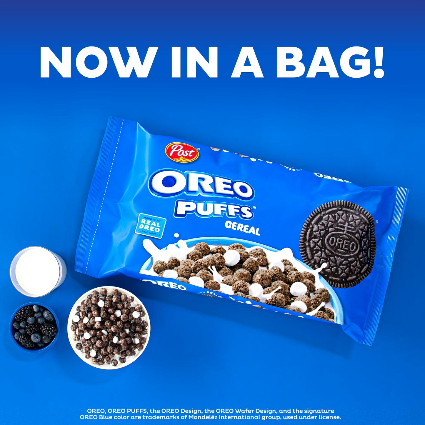 Post OREO PUFFS Cereal, Crunchy 16.5 oz box