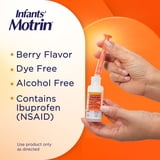 Motrin Infant Ibuprofen Dye-Free, Fever Reducer, Oral Suspension Liquid, Berry Flavor 1 Fl Ounce