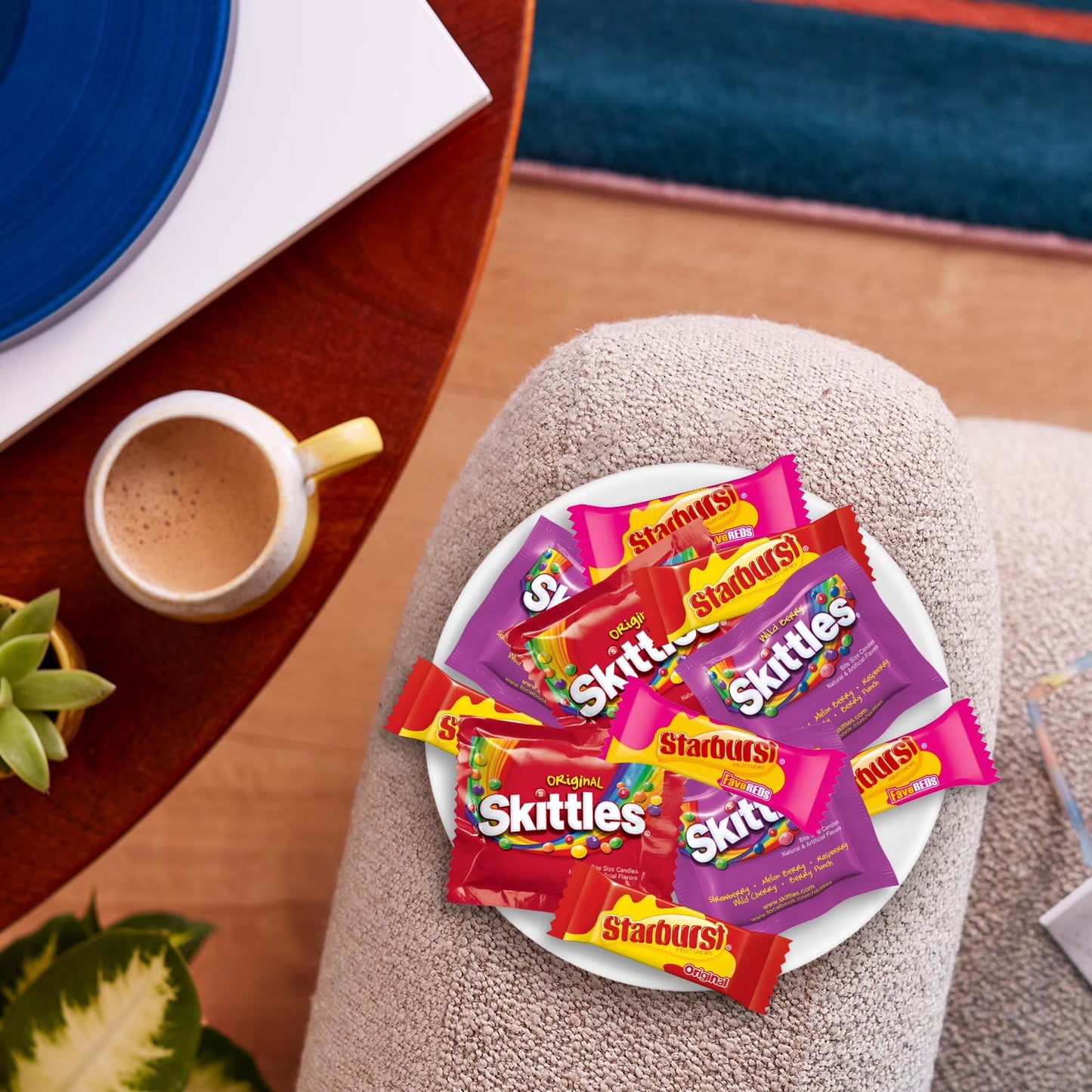 (3 pack) Skittles & Starburst Fun Size Chewy Candy Variety Bag, Party Size - 20.13 oz Bulk Bag