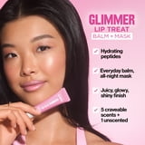 Revlon Glimmer Lip Treat Balm + Mask for Dry Lips, Overnight, 001 Scent Free, 0.4 fl oz